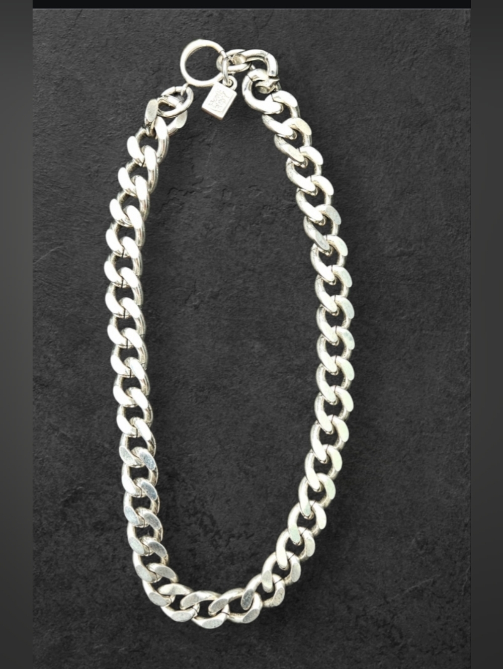 Vintage FVS Taxco 925 Sterling Silver 192g Heavy Cuban Curb Chain 19" Mexico